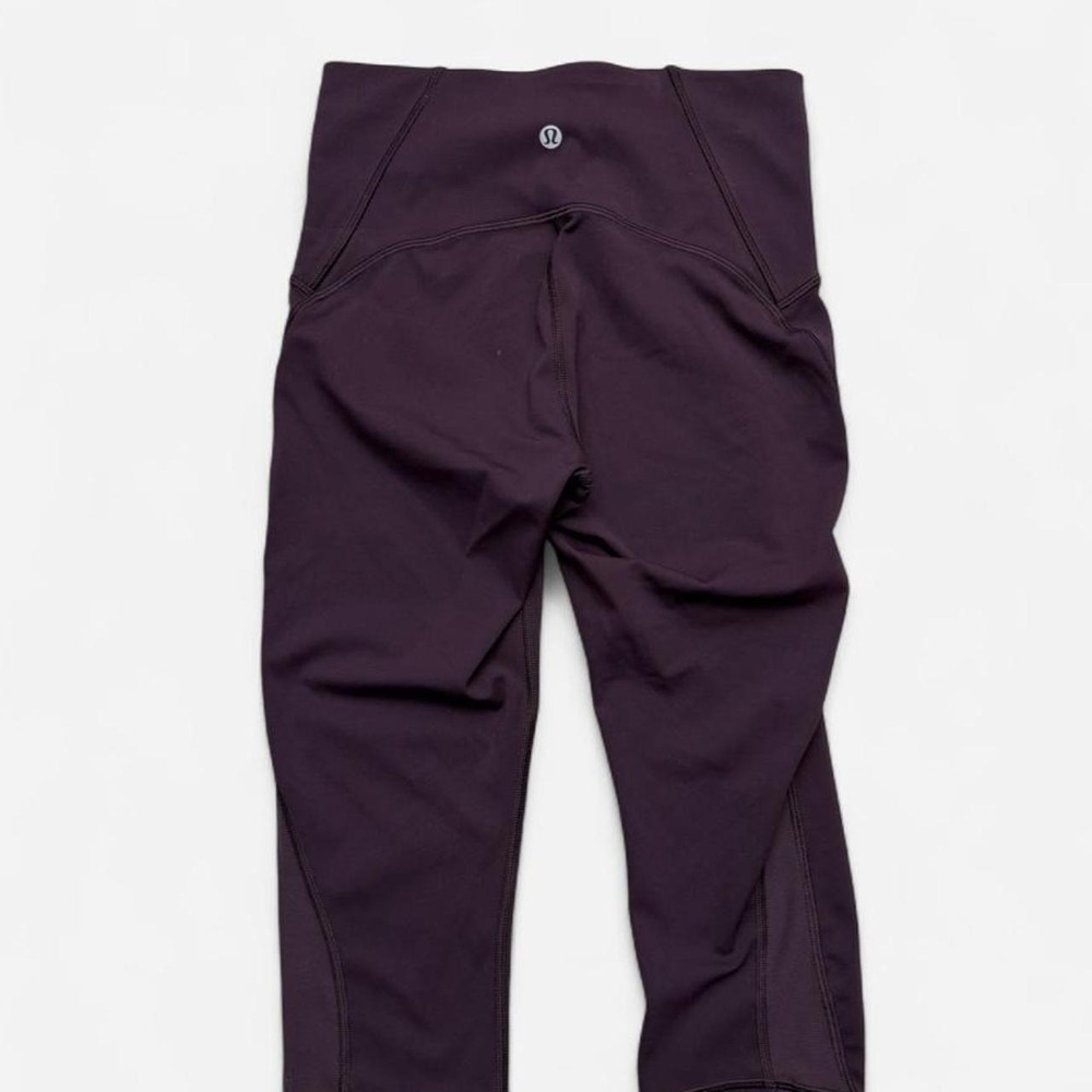 Lululemon Purple High Waisted Capri Leggings Yoga Activewear Burgundy